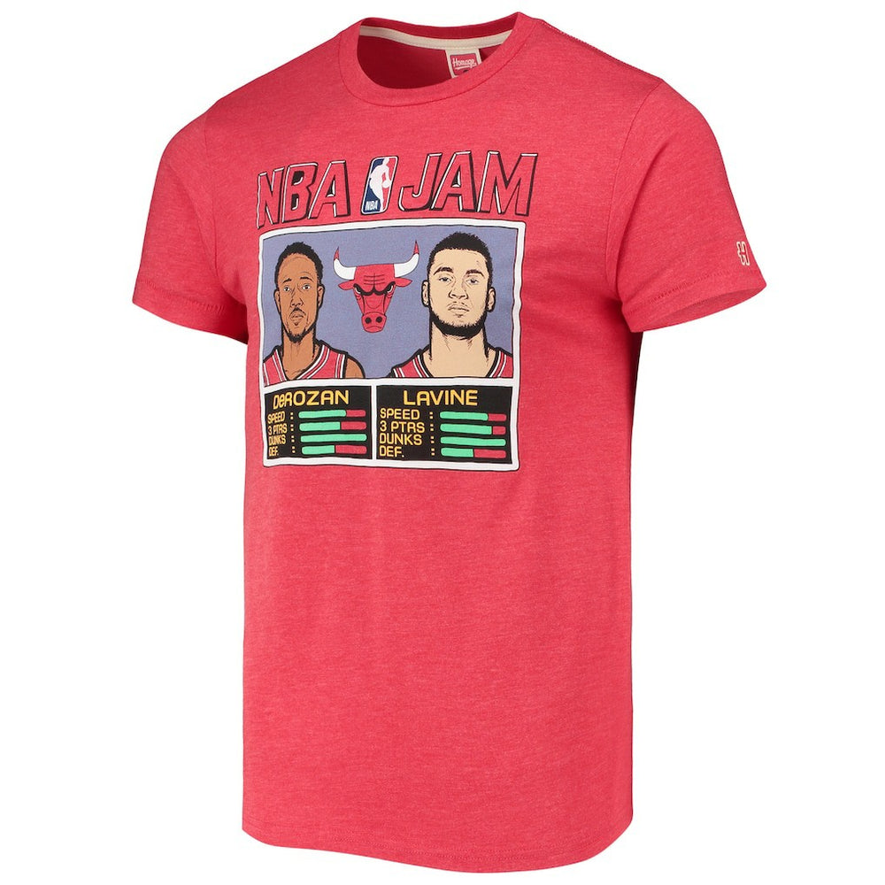 DeMar DeRozan/Zach LaVine Chicago Bulls Homage NBA Jam Tri-Blend T-Shirt Heathered Red - NBA