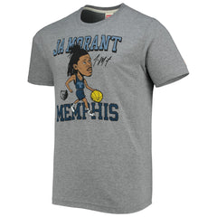 Ja Morant Memphis Grizzlies Homage Caricature Tri-Blend T-Shirt Heathered Gray - NBA