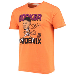 Devin Booker Phoenix Suns Homage Caricature Tri-Blend T-Shirt Heathered Orange - NBA