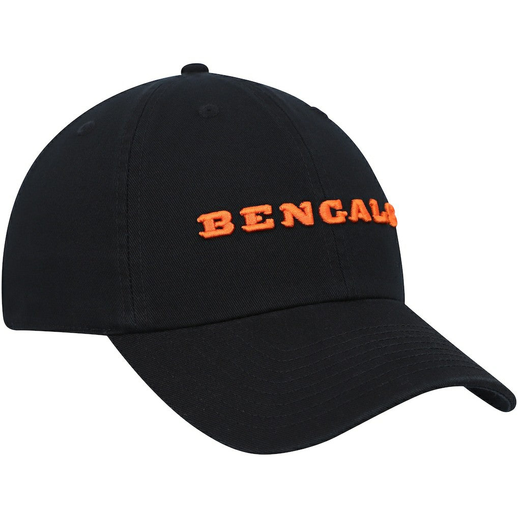 Cincinnati Bengals '47 Clean Up Script Adjustable Hat Black | 47 brand