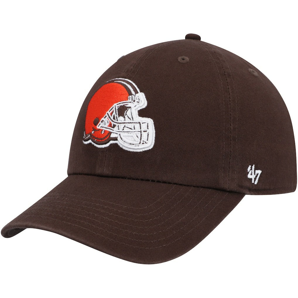 Cleveland Browns '47 Youth Team Logo Clean Up Adjustable Hat Brown | 47 brand