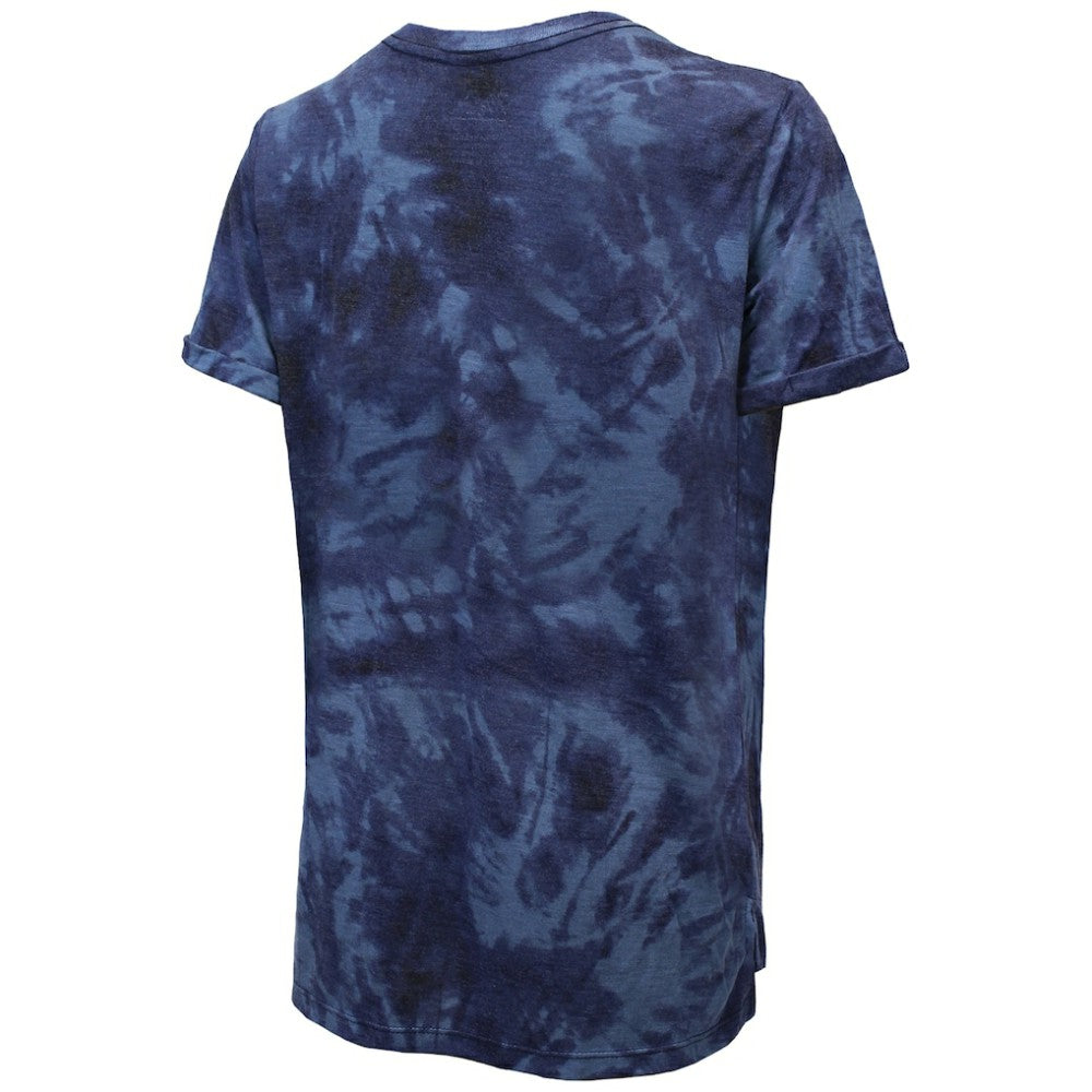 Seattle Kraken Majestic Threads Women's Boyfriend Tie-Dye T-Shirt - Deep Sea Blue - NHL