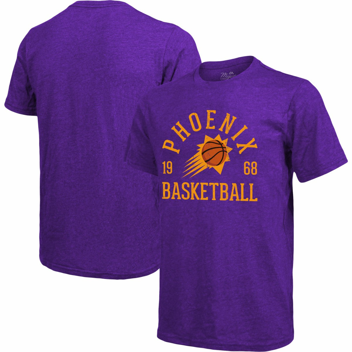 Phoenix Suns Majestic Threads Ball Hog Tri-Blend T-Shirt Heathered Purple - NBA