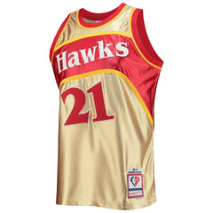 Dominique Wilkins Atlanta Hawks 75th Anniversary 1986/87 Hardwood Classics Swingman Jersey Gold - NBA