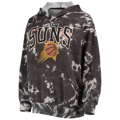 Phoenix Suns Majestic Threads Women's Burble Tie-Dye Tri-Blend Pullover Hoodie Black - NBA