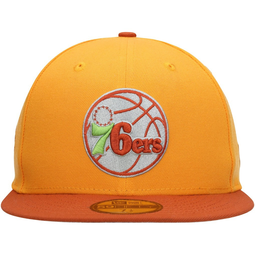 Philadelphia 76ers 59FIFTY Fitted Hat Gold/Rust - NBA