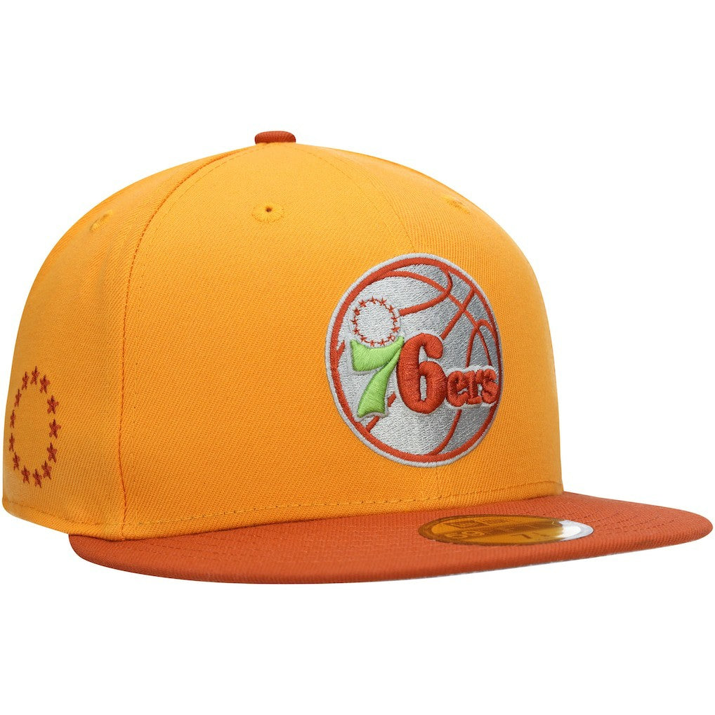 Philadelphia 76ers 59FIFTY Fitted Hat Gold/Rust - NBA