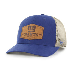 New York Giants '47 Rawhide Trucker Adjustable Hat Royal/Natural | 47 brand