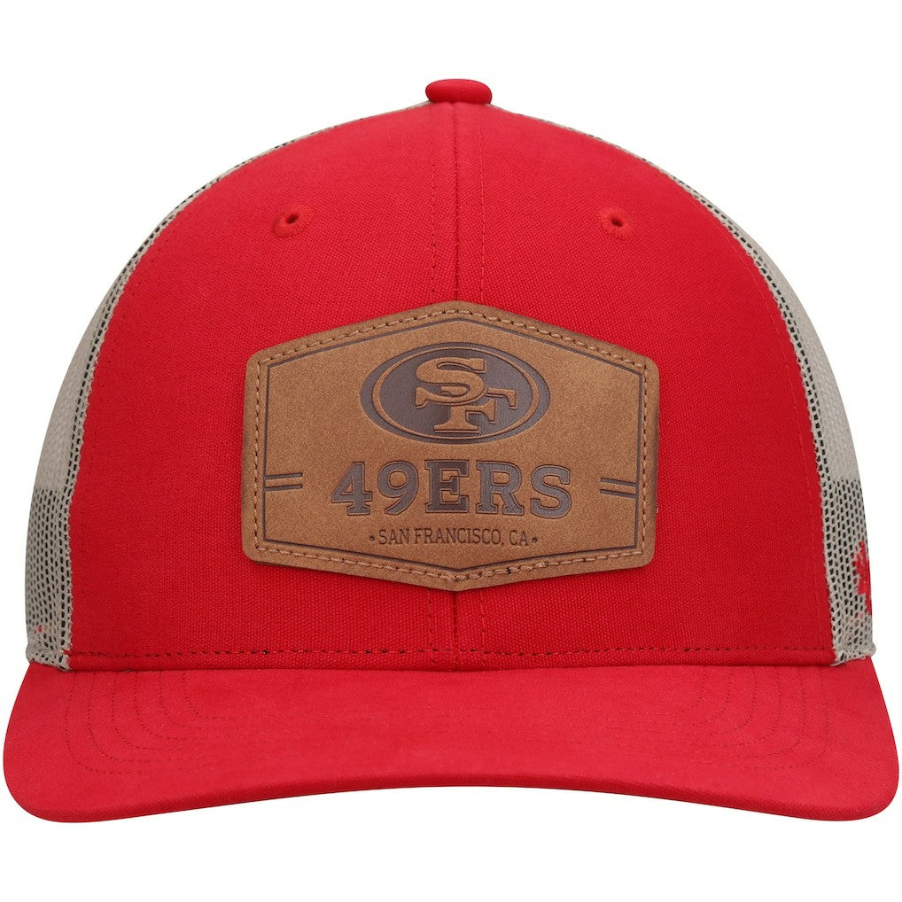 San Francisco 49ers '47 Rawhide Trucker Adjustable Hat Scarlet/Natural | 47 brand
