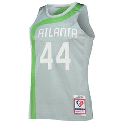 Pete Maravich Atlanta Hawks 75th Anniversary 1971/72 Hardwood Classics Swingman Jersey Silver - NBA