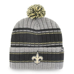 New Orleans Saints '47 Rexford Cuffed Knit Hat with Pom Graphite/Black | 47 brand