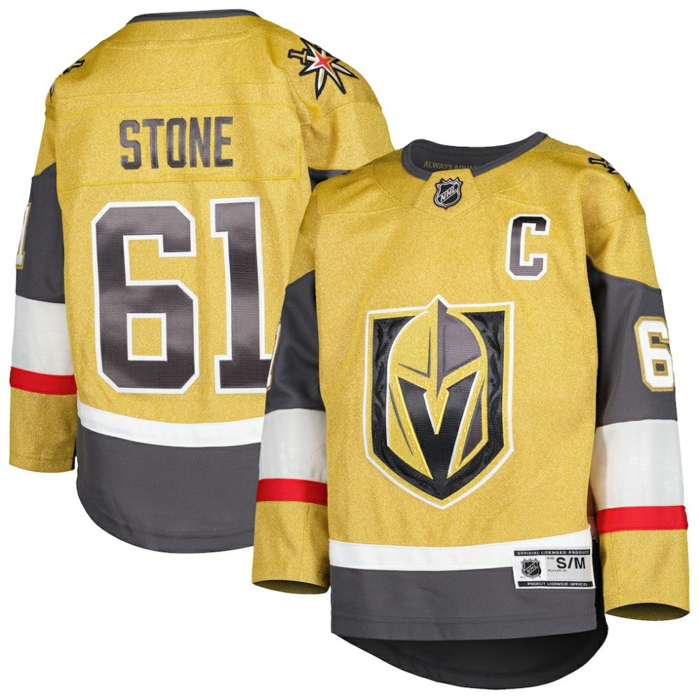 Mark Stone Vegas Golden Knights Youth Home Captain Patch Premier Player Jersey - Gold - NHL