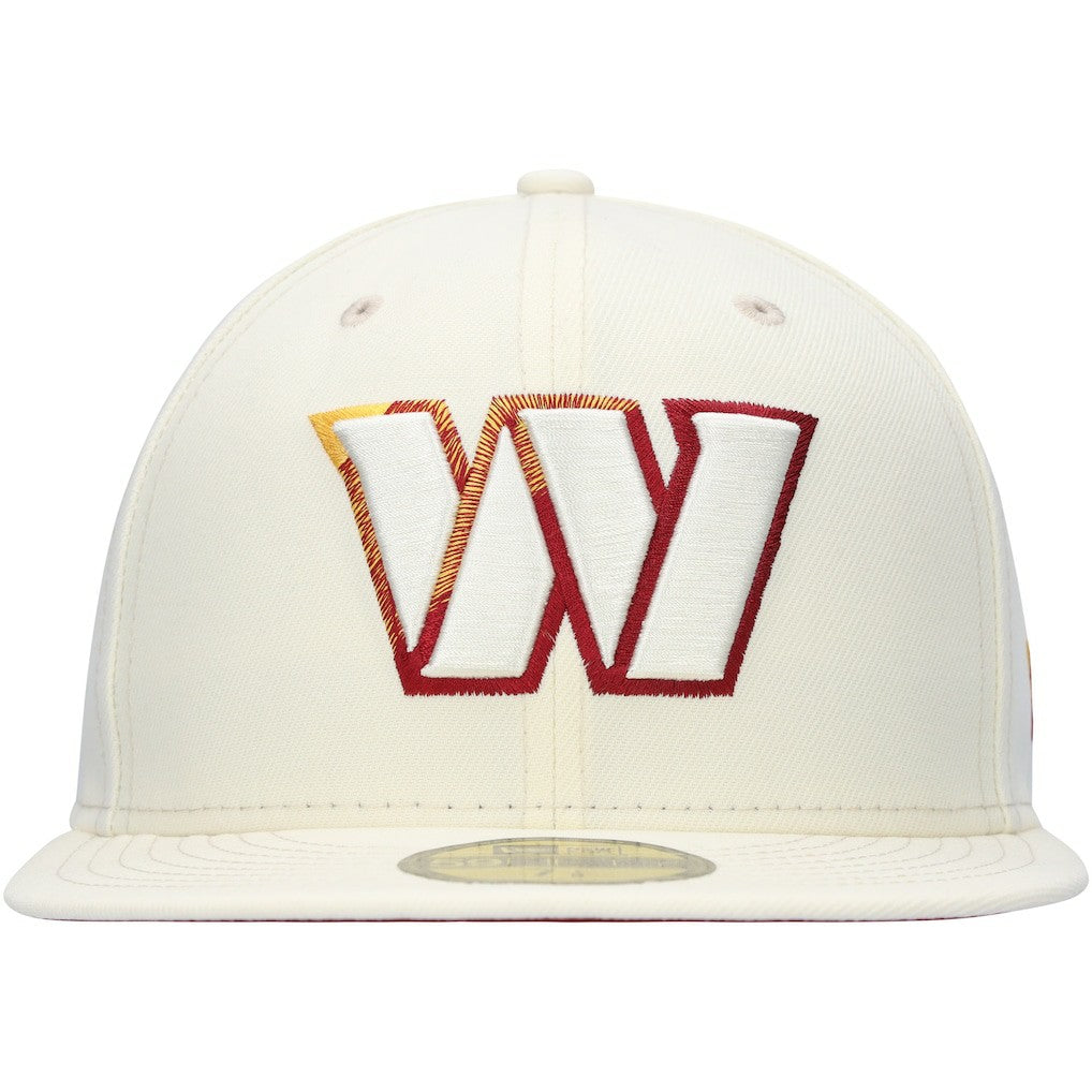 Washington Commanders New Era Chrome Color Dim 59FIFTY Fitted Hat Cream | NFL