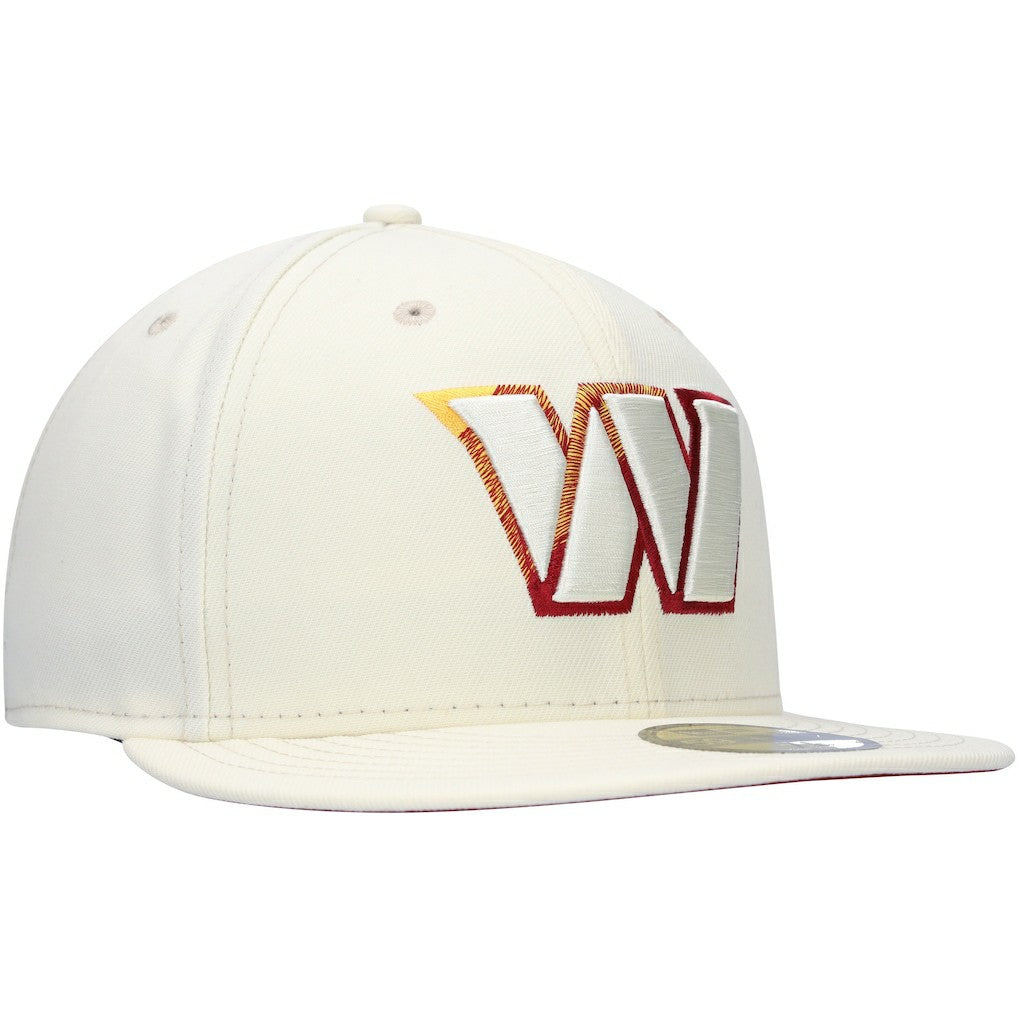 Washington Commanders New Era Chrome Color Dim 59FIFTY Fitted Hat Cream | NFL