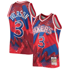 Allen Iverson Philadelphia 76ers Hardwood Classics 1996/97 Hyper Hoops Swingman Jersey Red - NBA