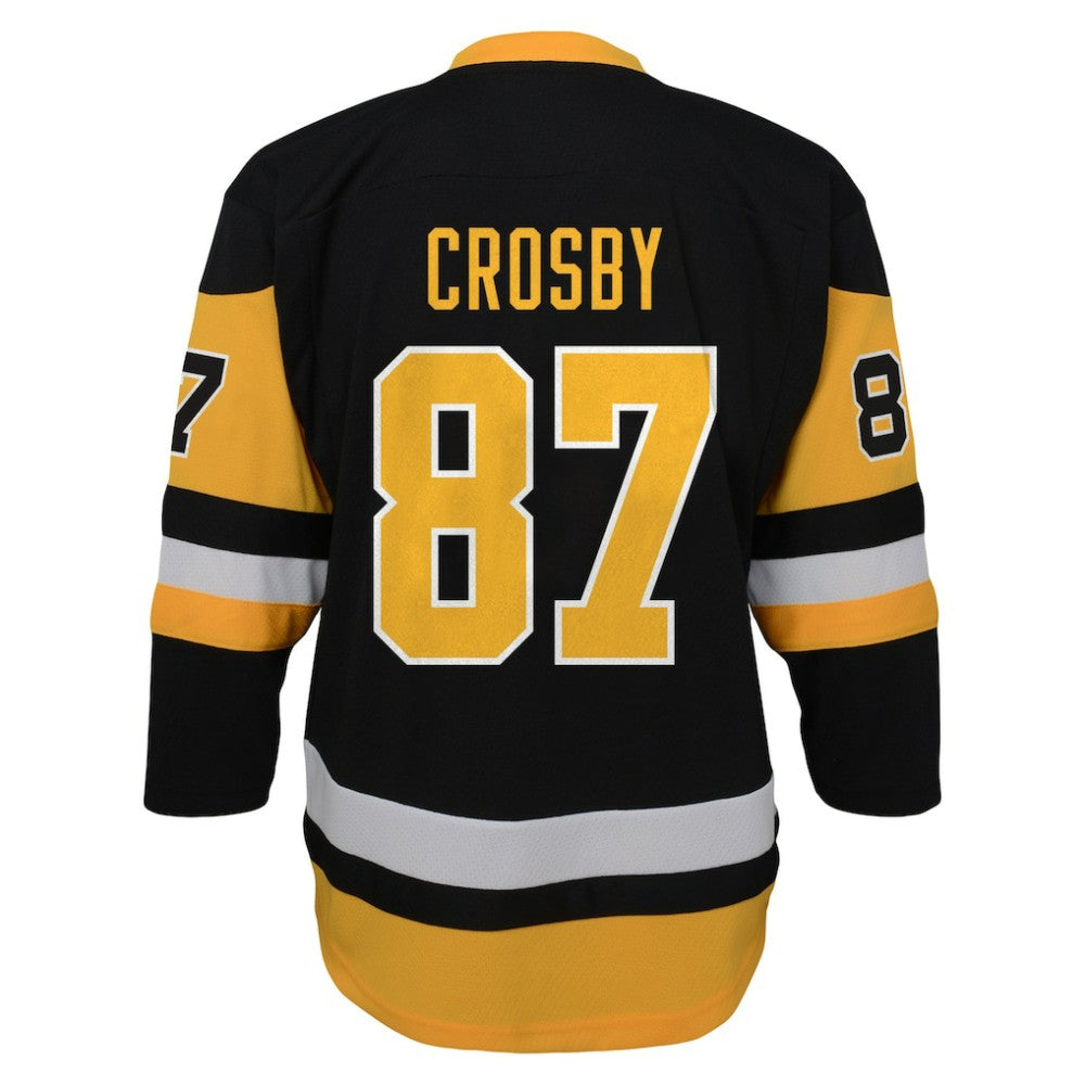 Sidney Crosby Pittsburgh Penguins Youth Captain Patch Home Replica Player Jersey - Black - NHL