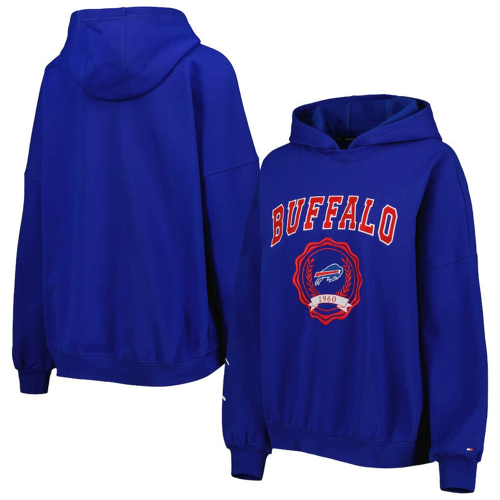 Buffalo Bills Tommy Hilfiger Women's Becca Drop Shoulder Pullover Hoodie Royal | NFL