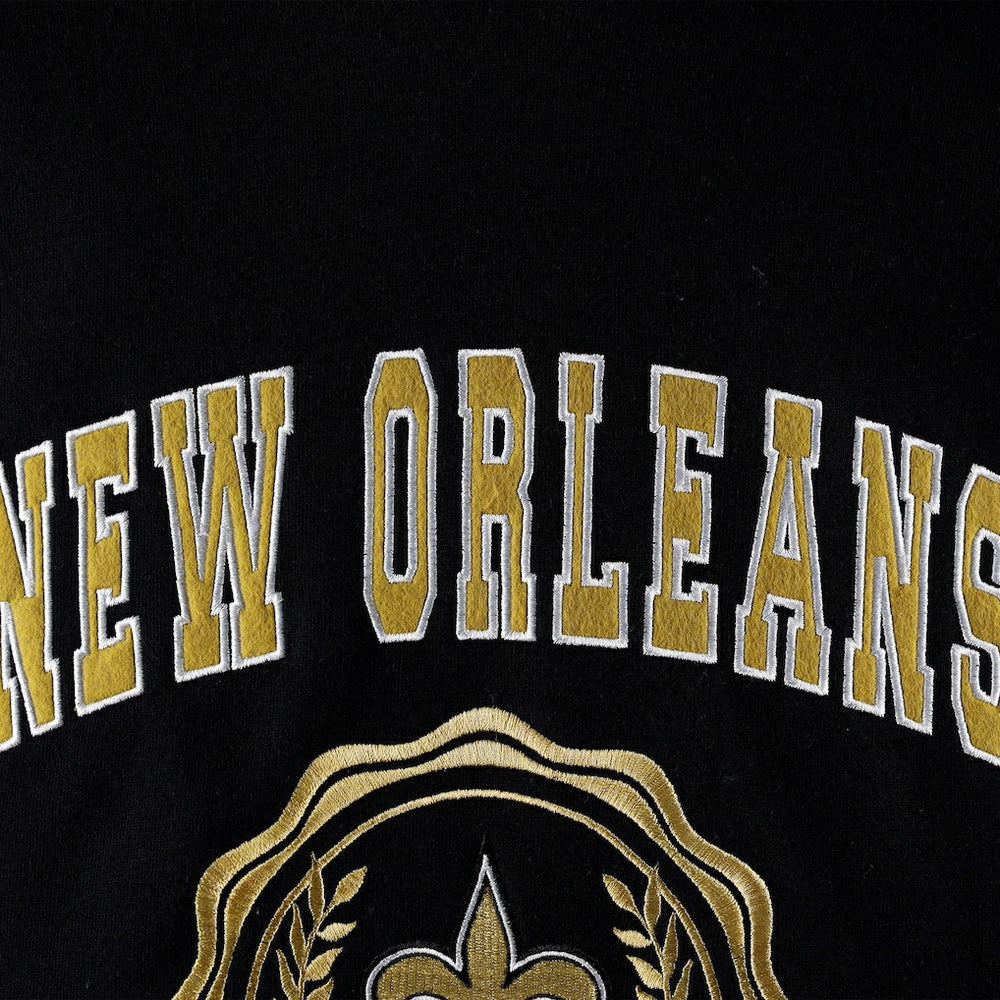 New Orleans Saints Tommy Hilfiger Women's Becca Drop Shoulder Pullover Hoodie Black | NFL
