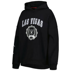Las Vegas Raiders Tommy Hilfiger Women's Becca Drop Shoulder Pullover Hoodie Black | NFL