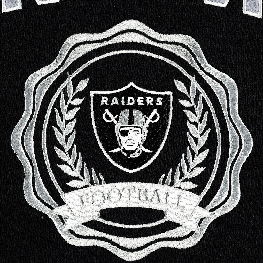 Las Vegas Raiders Tommy Hilfiger Women's Becca Drop Shoulder Pullover Hoodie Black | NFL