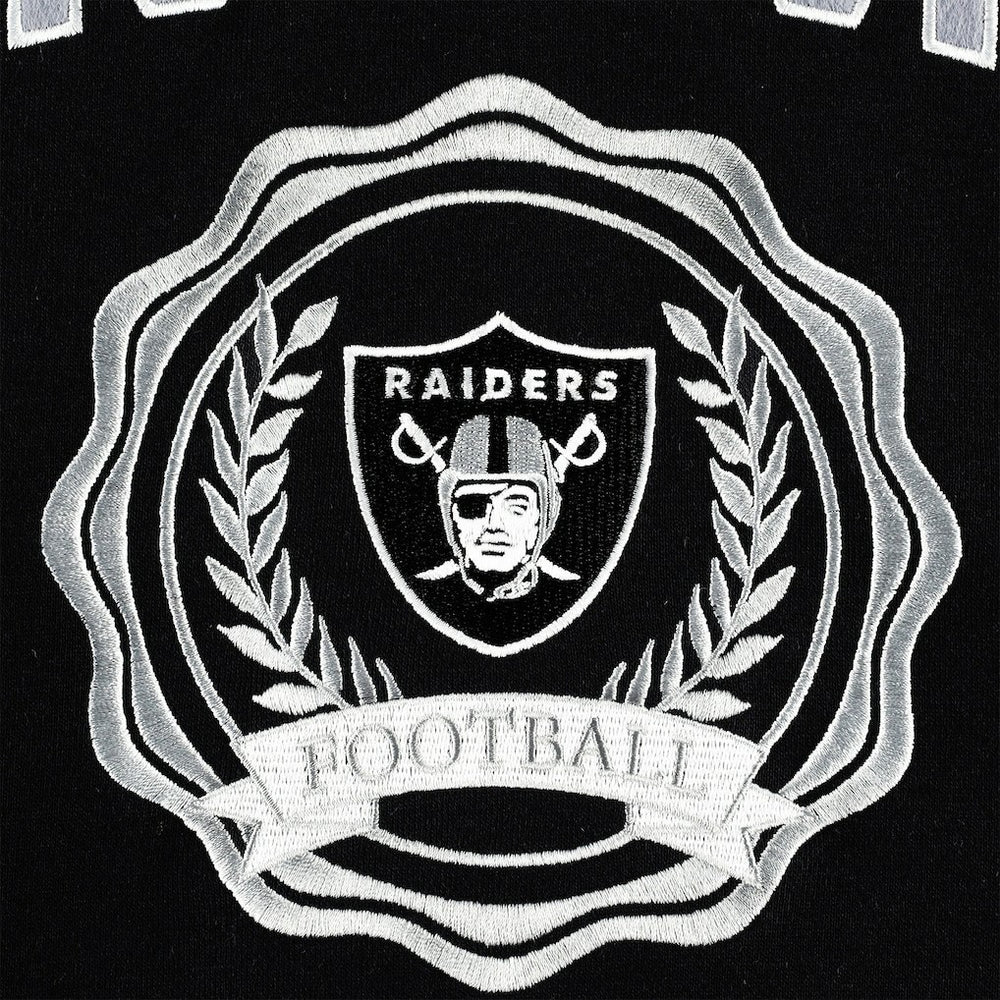 Las Vegas Raiders Tommy Hilfiger Women's Becca Drop Shoulder Pullover Hoodie Black | NFL