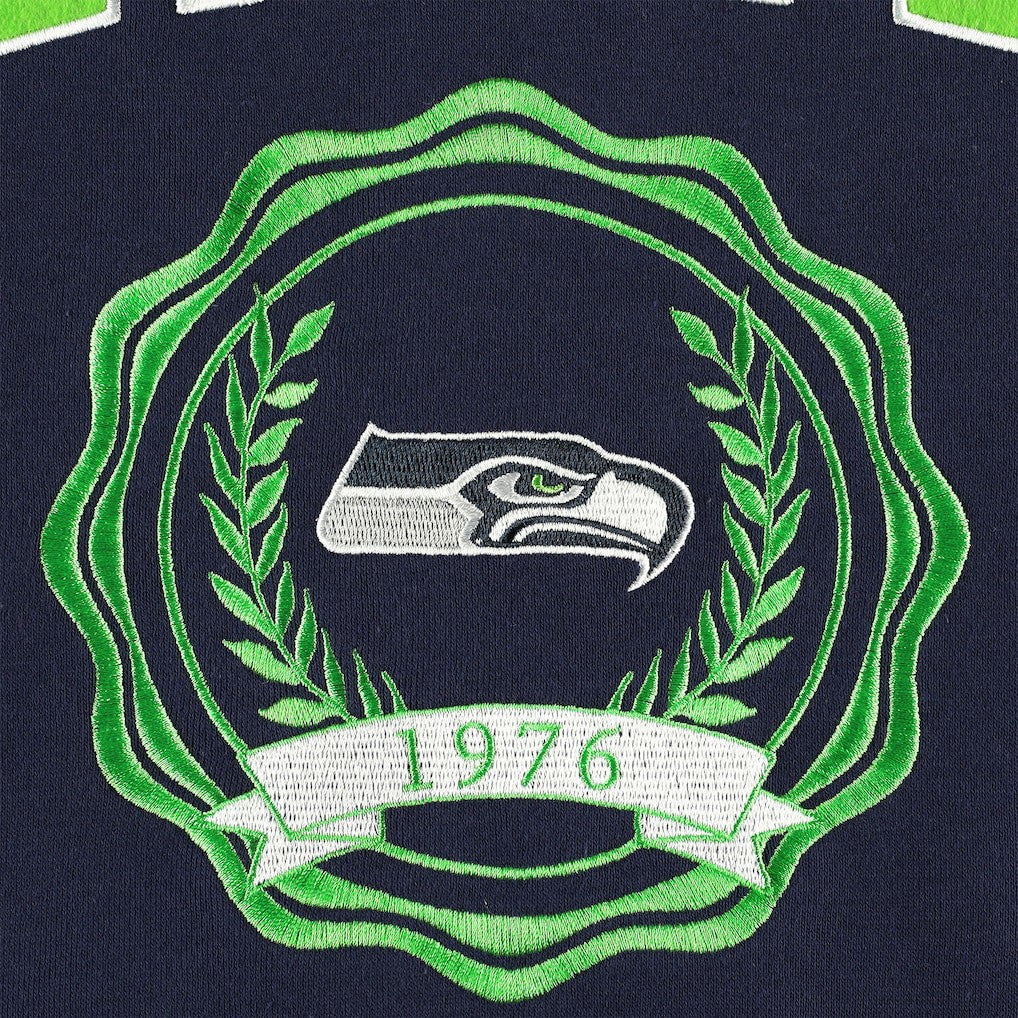 Seattle Seahawks Tommy Hilfiger Women's Becca Drop Shoulder Pullover Hoodie College Navy | NFL
