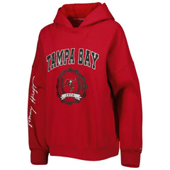 Tampa Bay Buccaneers Tommy Hilfiger Women's Becca Drop Shoulder Pullover Hoodie Red | NFL