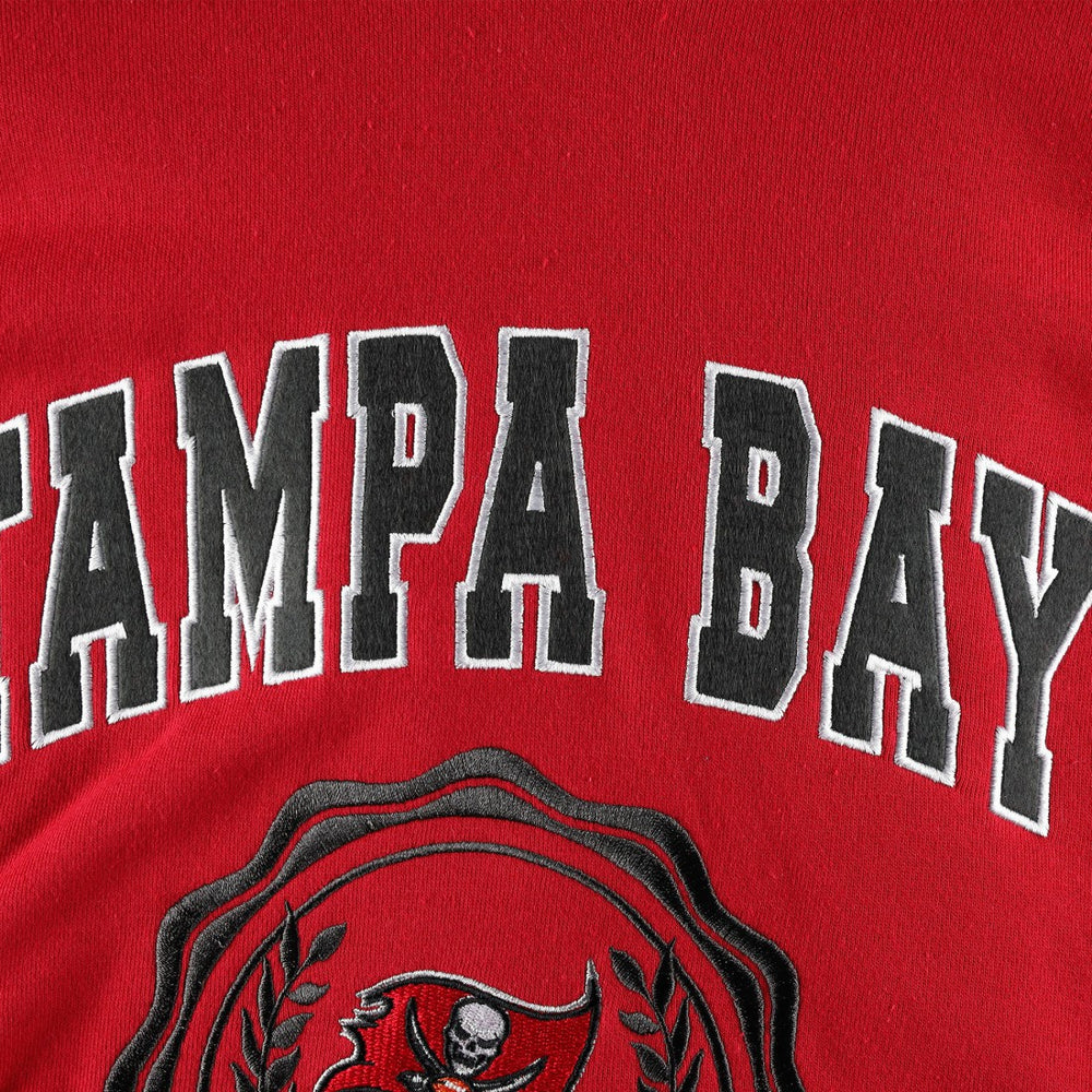 Tampa Bay Buccaneers Tommy Hilfiger Women's Becca Drop Shoulder Pullover Hoodie Red | NFL