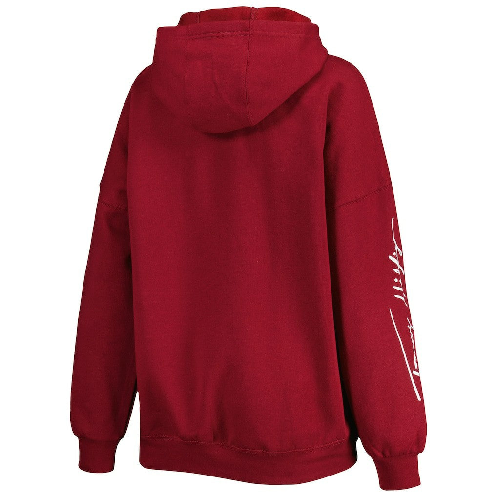 Washington Commanders Tommy Hilfiger Women's Becca Drop Shoulder Pullover Hoodie Burgundy | NFL
