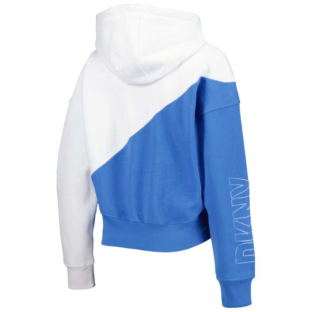 Los Angeles Chargers DKNY Sport Women's Bobbi Color Blocked Pullover Hoodie White/Powder Blue | NFL