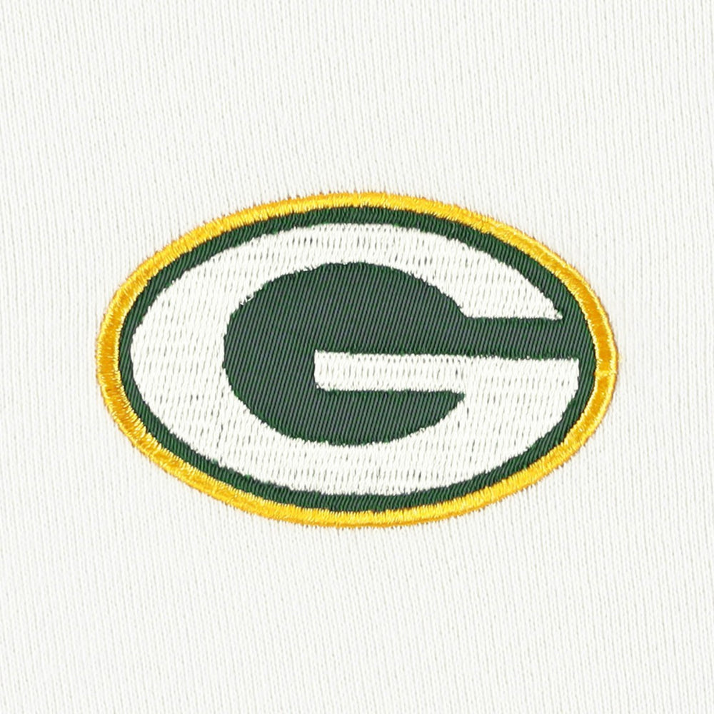 Green Bay Packers DKNY Sport Women's Bobbi Color Blocked Pullover Hoodie White/Green | NFL