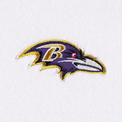 Baltimore Ravens DKNY Sport Women's Bobbi Color Blocked Pullover Hoodie White/Purple | NFL