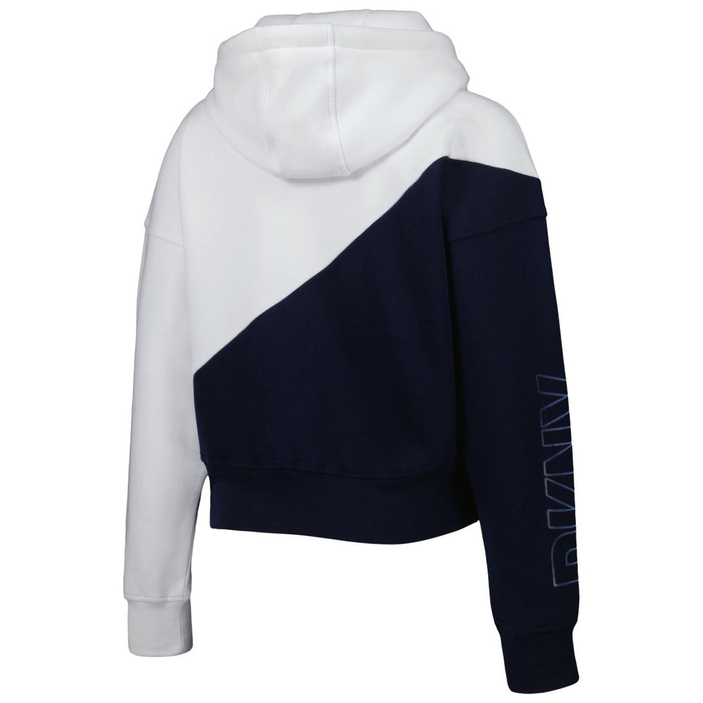 Tennessee Titans DKNY Sport Women's Bobbi Color Blocked Pullover Hoodie White/Navy | NFL