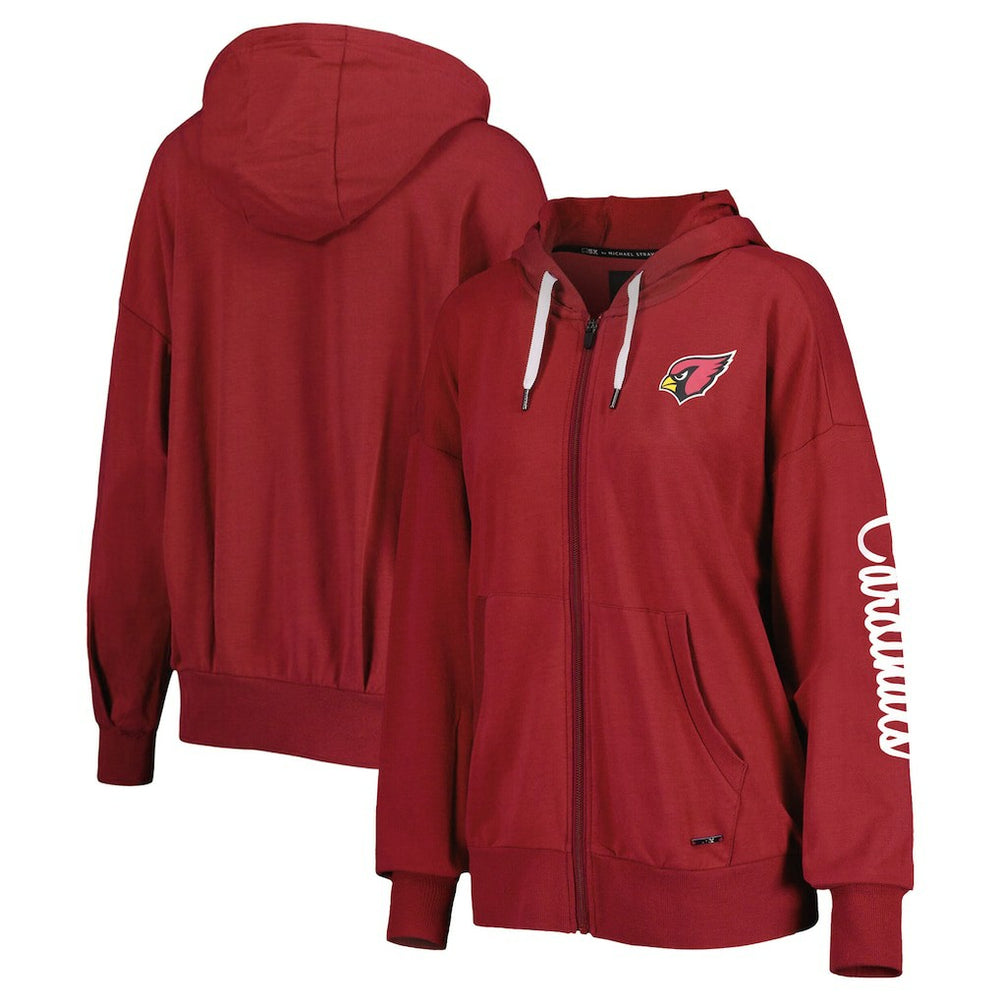 Arizona Cardinals MSX by Michael Strahan Women's Emerson Lightweight Full-Zip Hoodie Cardinal | NFL