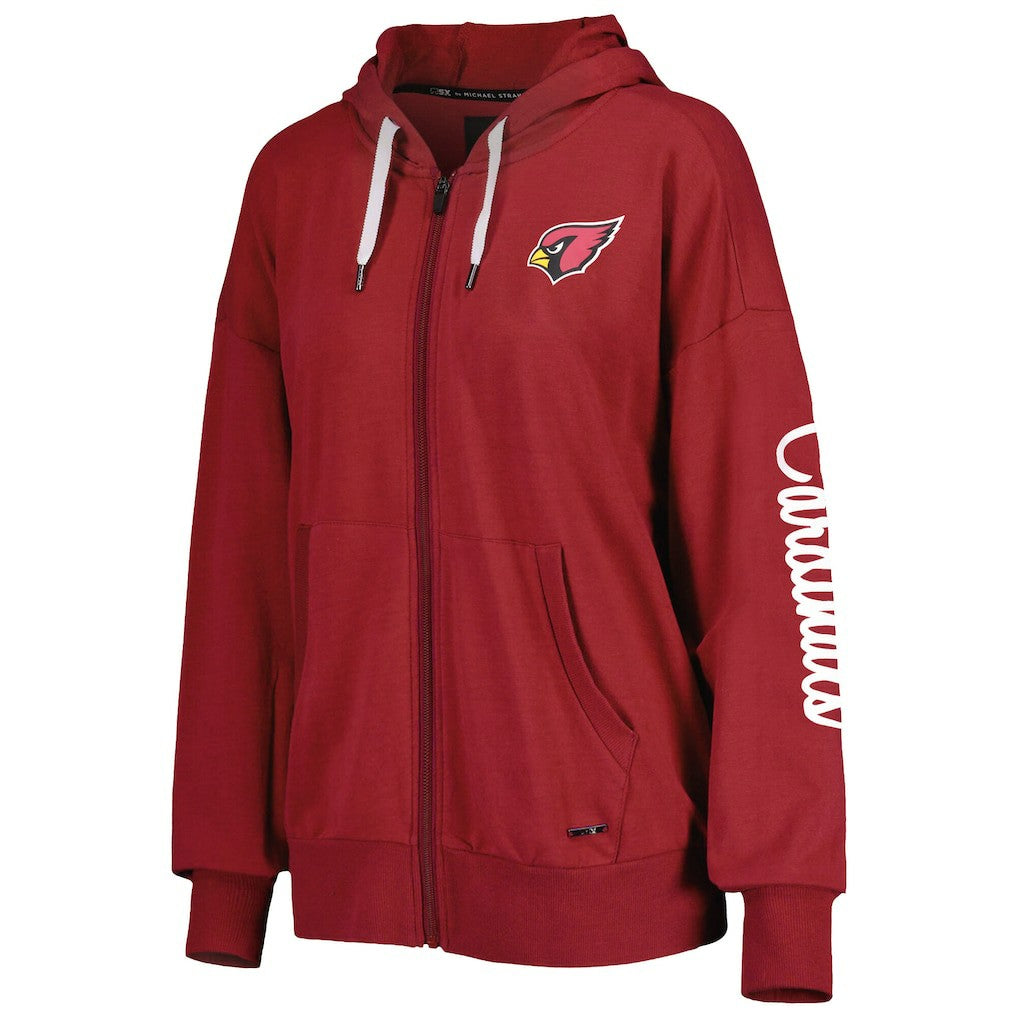 Arizona Cardinals MSX by Michael Strahan Women's Emerson Lightweight Full-Zip Hoodie Cardinal | NFL
