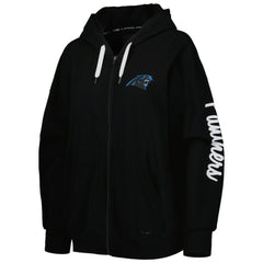 Carolina Panthers MSX by Michael Strahan Women's Emerson Lightweight Full-Zip Hoodie Black | NFL