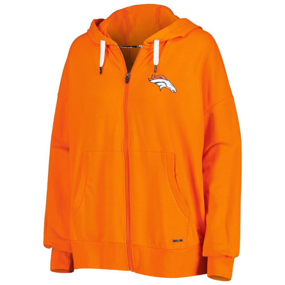 Denver Broncos MSX by Michael Strahan Women's Emerson Lightweight Full-Zip Hoodie Orange | NFL