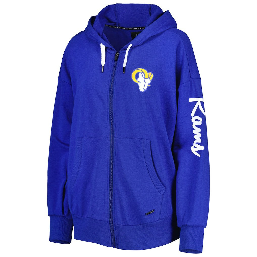 Los Angeles Rams MSX by Michael Strahan Women's Emerson Lightweight Full-Zip Hoodie Royal | NFL