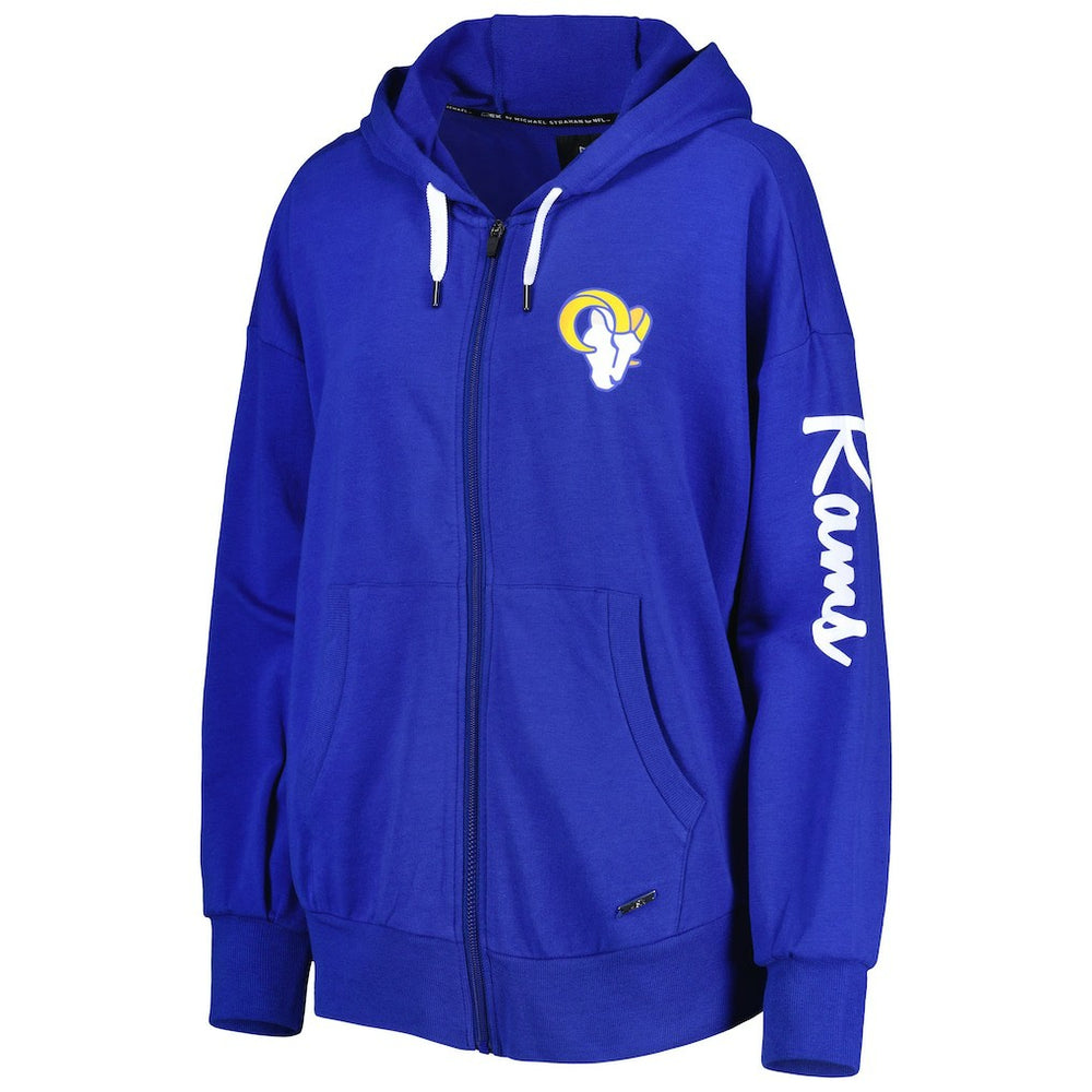 Los Angeles Rams MSX by Michael Strahan Women's Emerson Lightweight Full-Zip Hoodie Royal | NFL