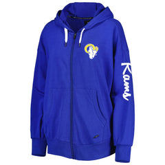Los Angeles Rams MSX by Michael Strahan Women's Emerson Lightweight Full-Zip Hoodie Royal | NFL