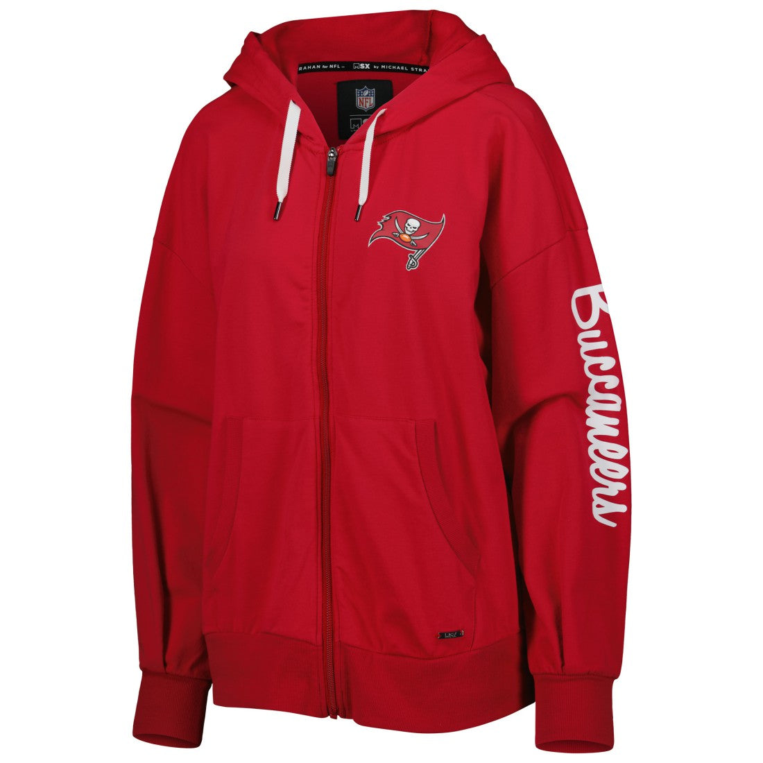 Tampa Bay Buccaneers MSX by Michael Strahan Women's Emerson Lightweight Full-Zip Hoodie Red | NFL