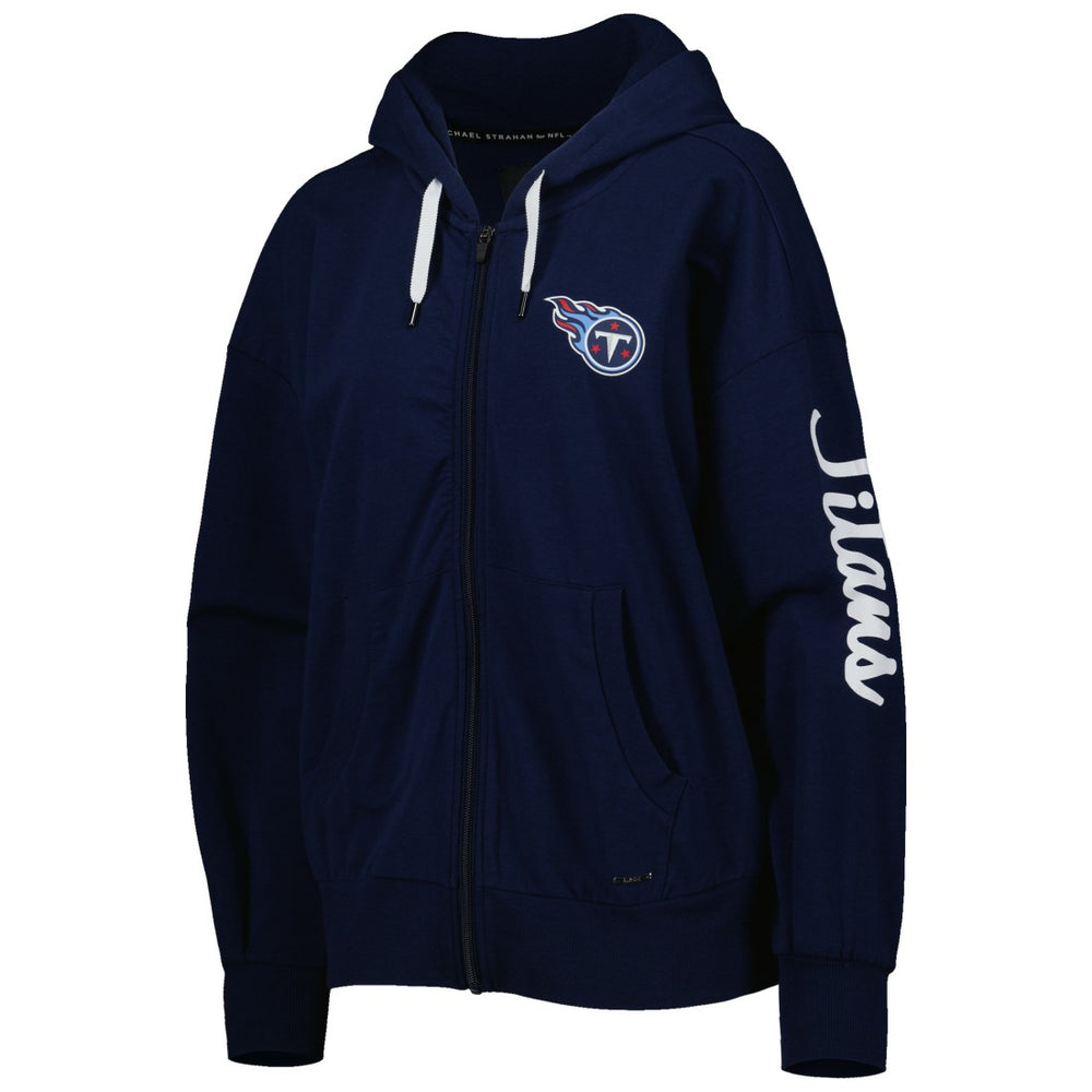 Tennessee Titans MSX by Michael Strahan Women's Emerson Lightweight Full-Zip Hoodie Navy | NFL