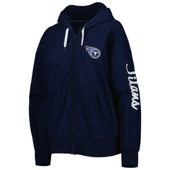 Tennessee Titans MSX by Michael Strahan Women's Emerson Lightweight Full-Zip Hoodie Navy | NFL