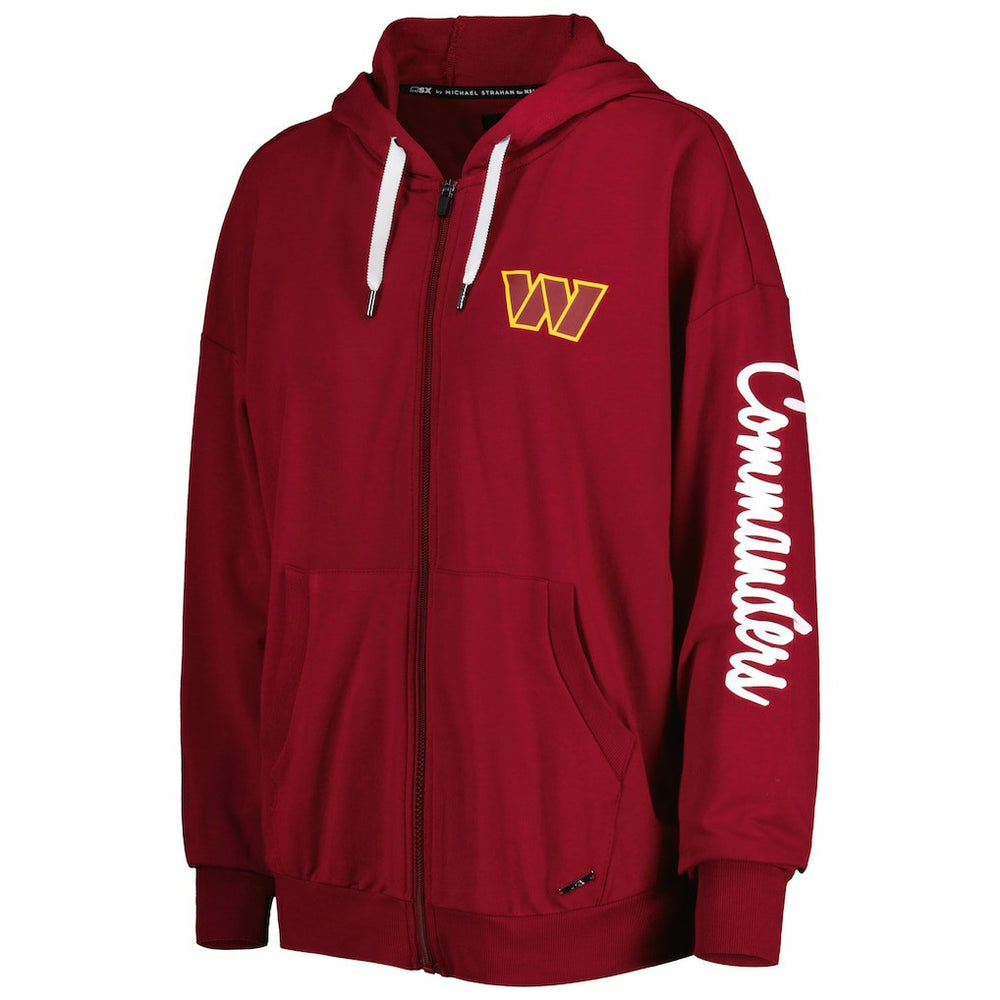 Washington Commanders MSX by Michael Strahan Women's Emerson Lightweight Full-Zip Hoodie Burgundy | NFL