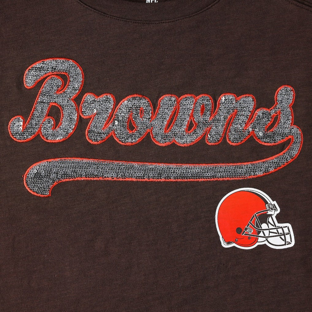 Cleveland Browns Tommy Hilfiger Women's Justine Long Sleeve Tunic T-Shirt Brown | NFL