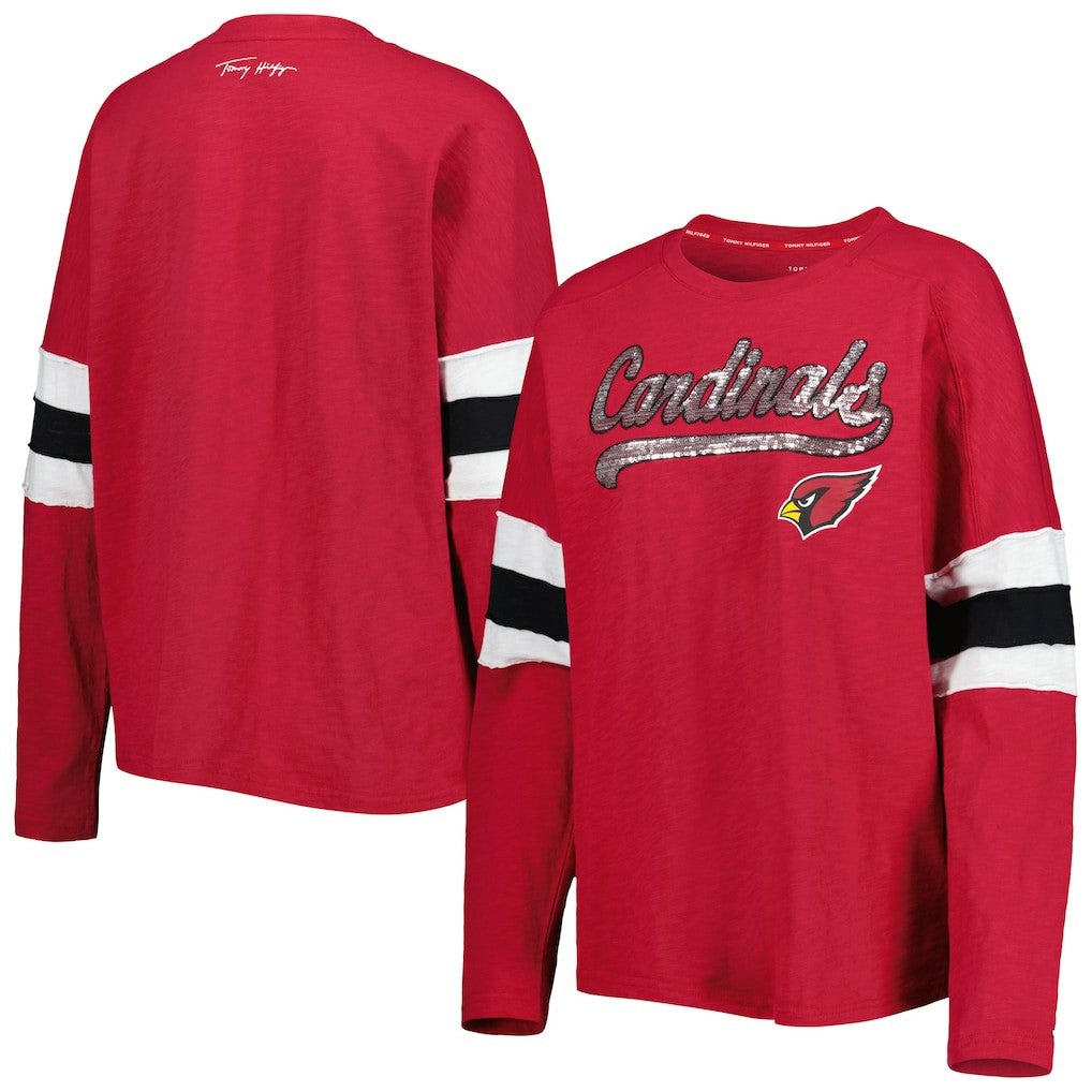 Arizona Cardinals Tommy Hilfiger Women's Justine Long Sleeve Tunic T-Shirt Cardinal | NFL