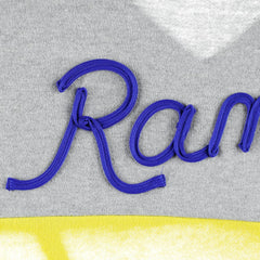 Los Angeles Rams Touch Women's Outfield Deep V-Back Waist Length Pullover Sweatshirt Heather Gray/Royal | NFL
