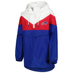 Buffalo Bills Tommy Hilfiger Women's Staci Half-Zip Hoodie Windbreaker Jacket White/Red | NFL