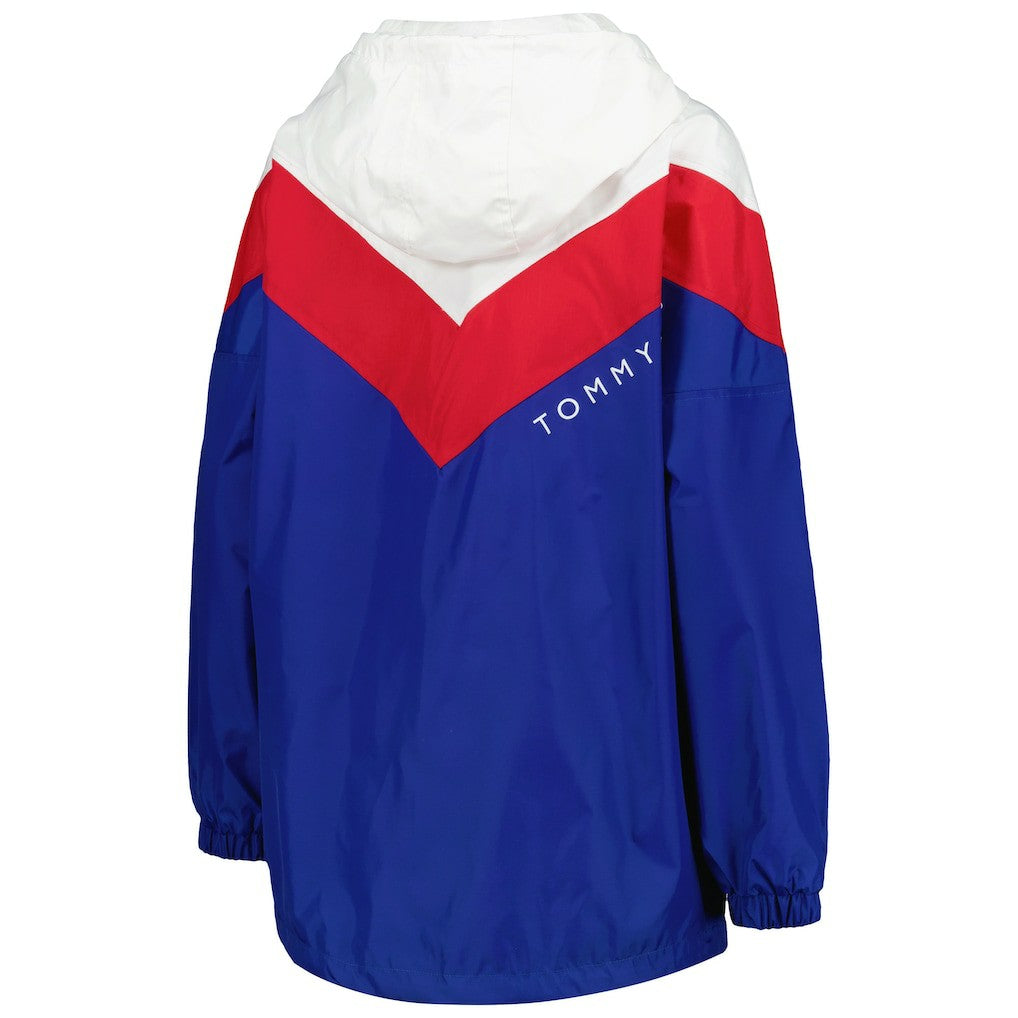 Buffalo Bills Tommy Hilfiger Women's Staci Half-Zip Hoodie Windbreaker Jacket White/Red | NFL