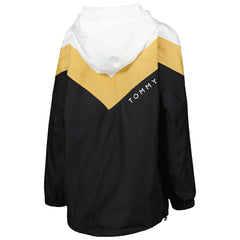 New Orleans Saints Tommy Hilfiger Women's Staci Half-Zip Hoodie Windbreaker Jacket White/Gold | NFL